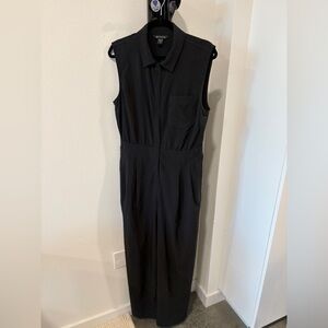 Athleta Brooklyn Wide Leg Black Sleeveless Jumpsuit